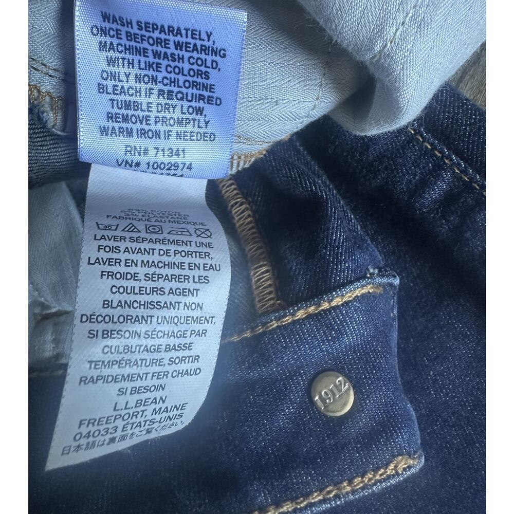 L.L. Bean Classic Fit Womens Straight Jeans 8P Blue Denim Casual High Rise - Picture 10 of 16